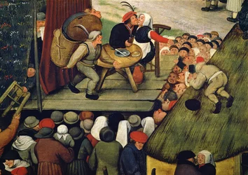 Jahrmarkt mit einer Theateraufführung, ca. 1600 (Detail)